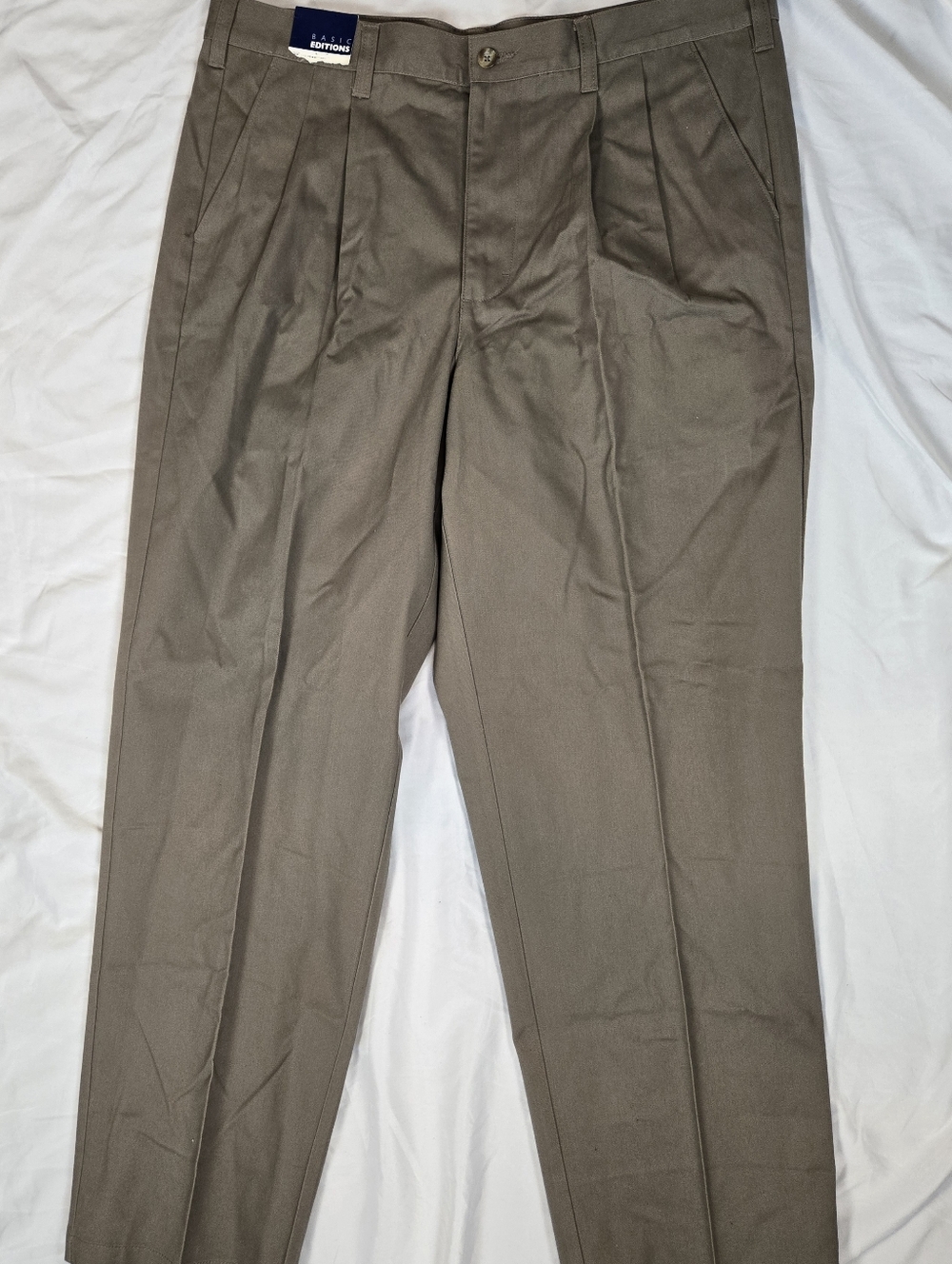 Men's Khaki Dress Pants - Classic Flat Front TC